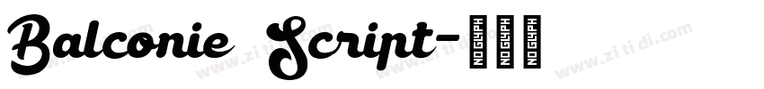 Balconie Script字体转换